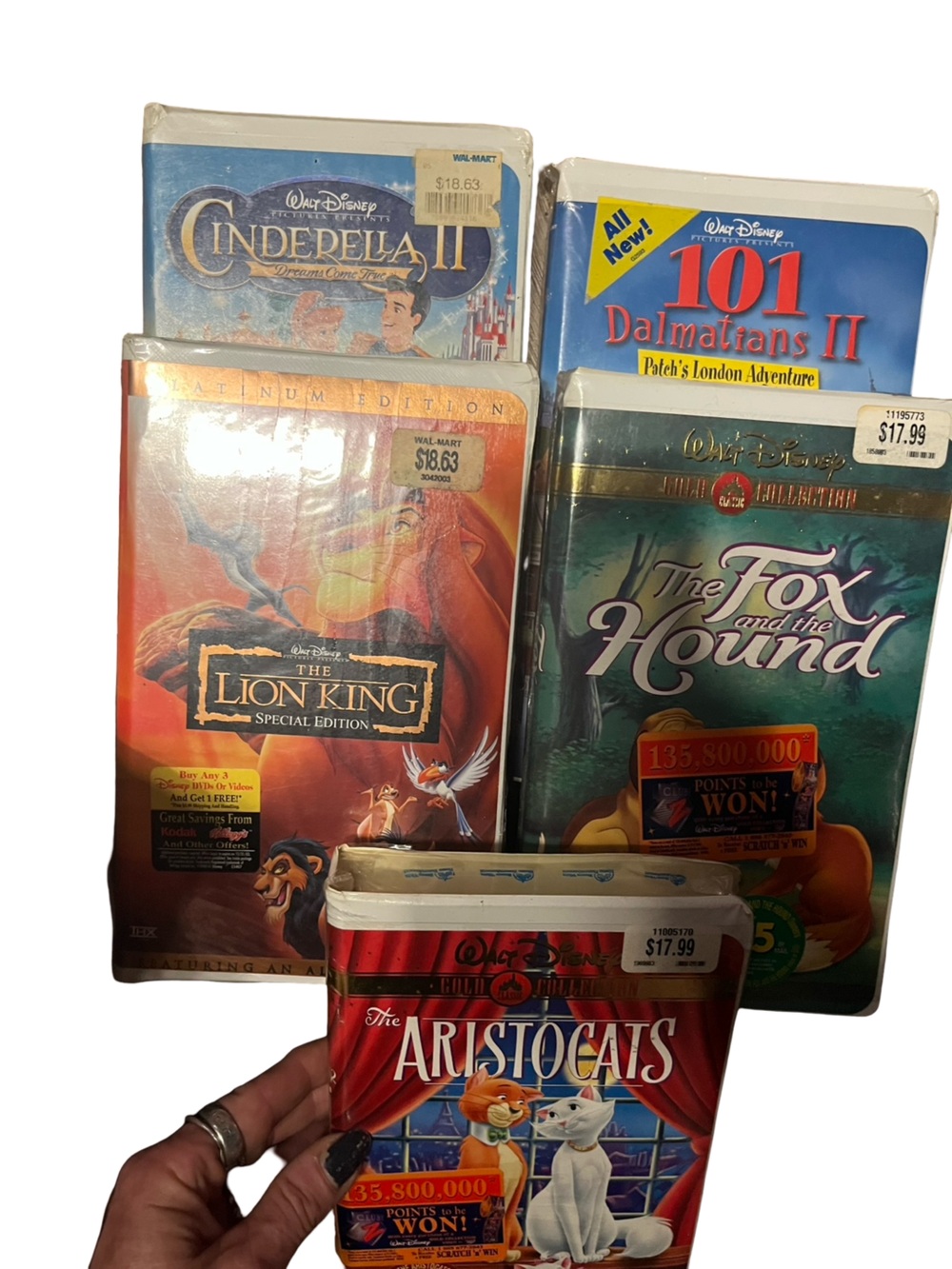 Walt Disney Classic VHS Bundle  of 5 new sealed collection
